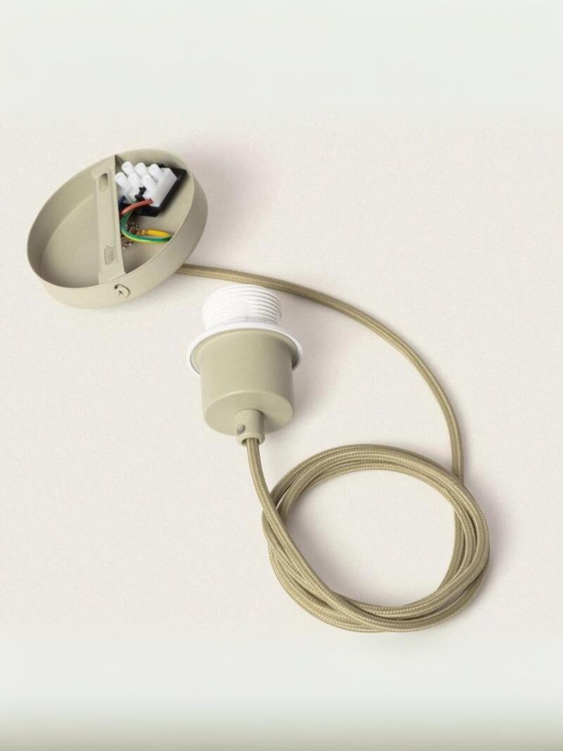 Kabel zielony tekstylny Ledkia do lamp wiszących.