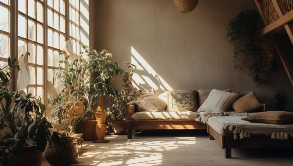 Nowoczesny apartament urządzony zgodnie z filozofią wabi-sabi.